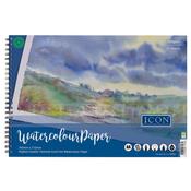 Icon A4 300gsm Wiro Watercolour Pad 12 Sheets image