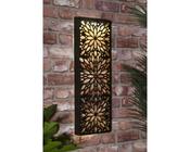 Solar Metal Flower Wall Plaque 62cm 5 LED