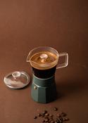 La Cafetiere Verona Glass Espresso Maker 6 Cup Green