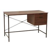 Bradbury Dark Walnut Veneer Desk with Drawers image