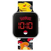 Pokemon Black Printed Strap LED Watch image