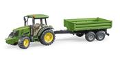 Bruder John Deere 51115M Tractor With Tip Trailer image