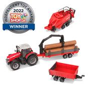 10Cm Massey Ferguson 8740S Tractor W/3 Trailers