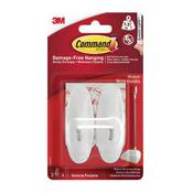 Medium Wire Hooks with Command Strip (2 Hook &amp; 4 Medium Strips)