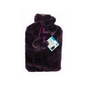 Hot Water Bottle C/W Faux Fur Cover Purple image
