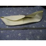 Honda C50 Seat Cover CREAM AND Gray image