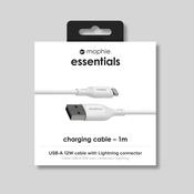 Morphie 1m Lightning Cable White USB-A to Lightning image