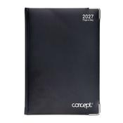 2027 A5 Diary Page A Day Black