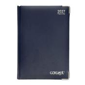 2027 A5 Diary Page A Day Navy