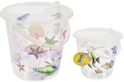 Bucket Transparent Sealife 7in