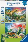 Dinosaurs 2 x 150 Piece Jigsaw image