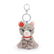 Keel 12cm Bag Charm Grey Cat