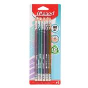 Maped 6 HB Pencils Glitter image