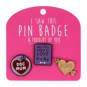 Pin Badge Love &amp; A Dog