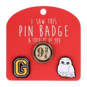 Pin Badge HP 9 &amp; 3/4 &amp; Owl
