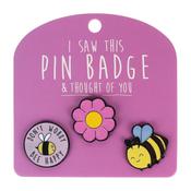 Pin Badge Flower &amp; Bees