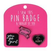 Pin Badge Work Hard