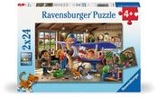 Ravensburger Airplane &amp; Train Repairs 2x 24 piece Jigsaw Puzzle image