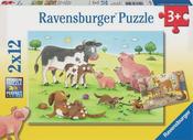 Ravensburger Happy Animal Families 2 x 12 Piece Jigsaw Puzzle image