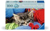 Wool Cat 100 Piece Jigsaw Puzz image