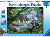 Ravensburger Jungle Animals 100 Piece XXL Jigsaw Puzzle image