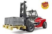 Bruder Linde HT160 Forklift With Pallet &amp; 3 Pallet Cages