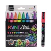 Pastel Acrylic Markers 1.2mm Icon 8 Pack