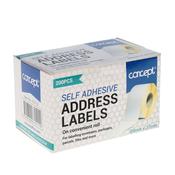 Concept Roll 200 Self Adhesive White Address Labels