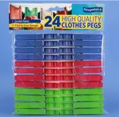 24Pk Plastic Clothes Pegs