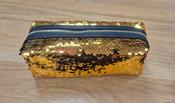 Pencil Case Sequin Black &amp; Gold image
