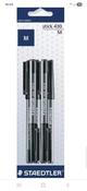 Staedtler 6pk Black 430 Ballpoint Pen With Medium Nib