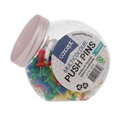 Tub 150 Coloured Push Pins
