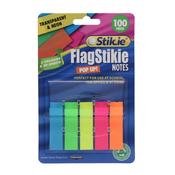 Stik-Ie Notes 5x20 Sheet Pop Up Flag Page Markers - Neon image