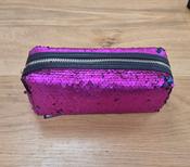 Pencil Case Sequin Fuschia &amp; Blue