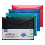 A4 Button Document Wallet