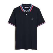 Original Penguin Interlock Tipped Polo Shirt In Dark Sapphire image