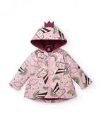 Tuc Tuc Waterproof hooded jacket for girls in pink with unicorn print image