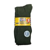 School Socks Ribbed - Brown or Green