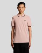 Lyle &amp;amp; Scott Tipped Polo - Pink Grapefruit/ Dark Navy image