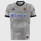 O'Neills Wexford Hurling Short Sleeve Training Top 2026 - Grey Shadow / Black / White image