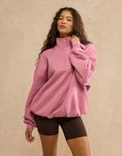 Gym+Coffee Snap Collar Sierra Sweatshirt - Pink Velvet image