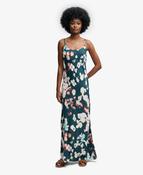 Superdry Printed Maxi Slip Dress - Ink Cherry Blossom