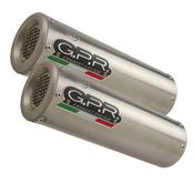 GPR Exhaust System Honda Cbf 1000 2006/09 Pair Homologated slip-on exhaust M3 Titanium Natural image