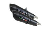 GPR Exhaust System Ducati Monster 696 2008/14 Pair Homologated slip-on exhaust Gpe Ann. Black Titaium image