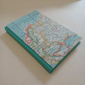 World Map Notebook (SALE) - Turquoise - Lined image