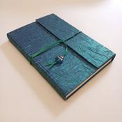 Silk Wrap Notebook (SALE) - Teal / Blank image
