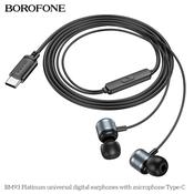 BOROFONE BM93 Type-C Platinum Universal Digital Earphones with Microphone