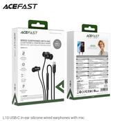 ACEFAST L10 USB-C In-ear Silicone Wired Earphones with Mic Black image