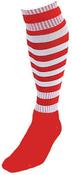 Red/white hooped socks midi &amp; regular length