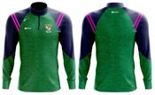Bride Rovers Half zip green with Pink trim